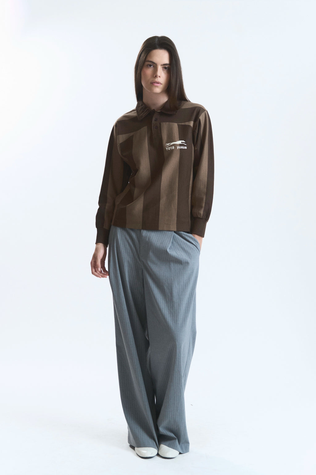 LOAM "LOWERCASE" POLO BROWN