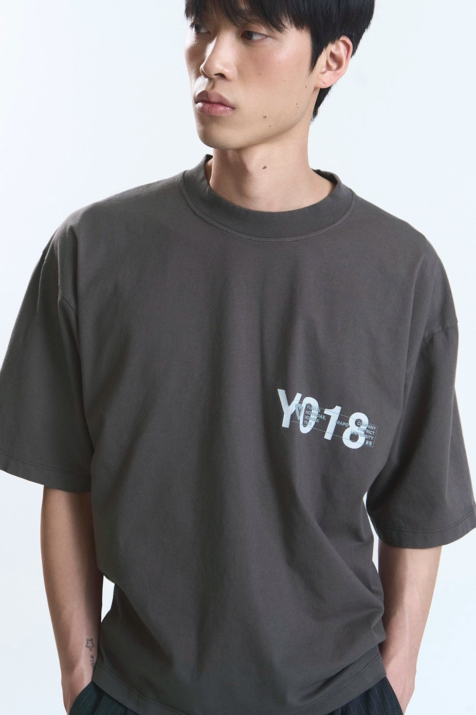 FLEECE "HONGDAE" T-SHIRT DARK GREY