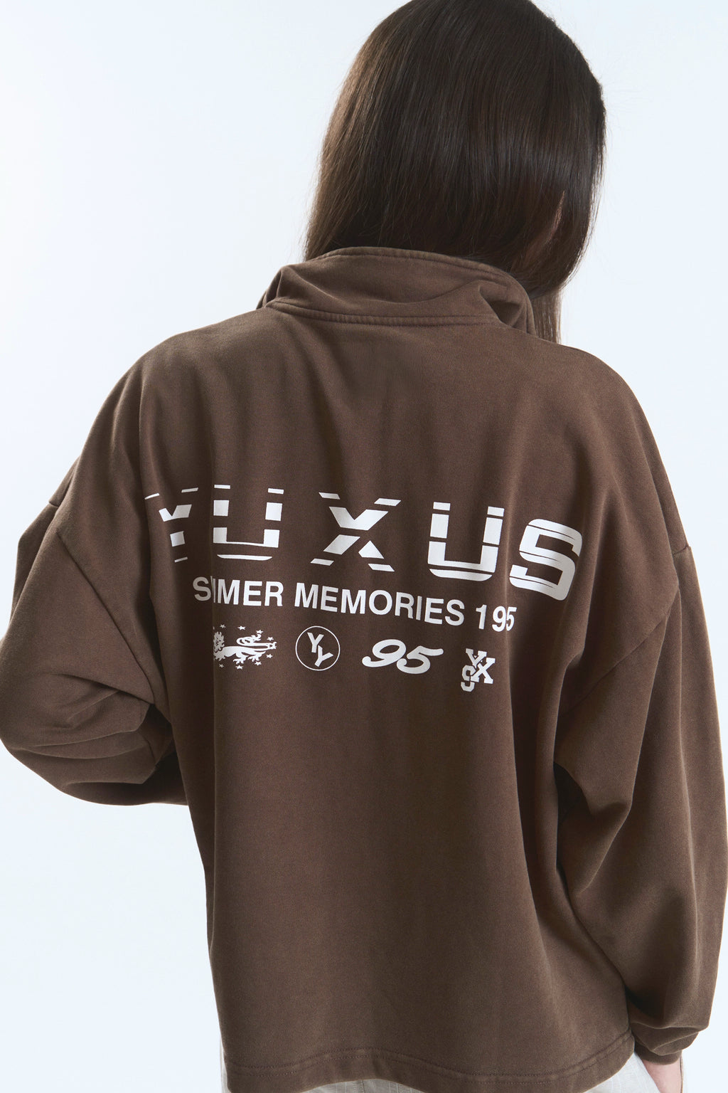 TOFFY "MEMORIES" HALF ZIP BROWN