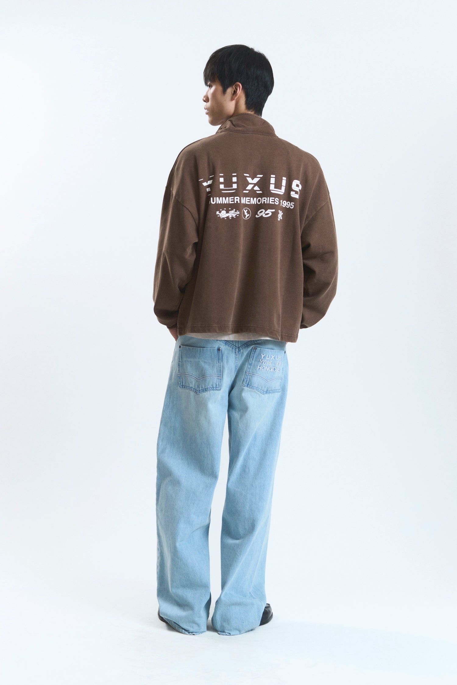 TOFFY "MEMORIES" HALF ZIP BROWN