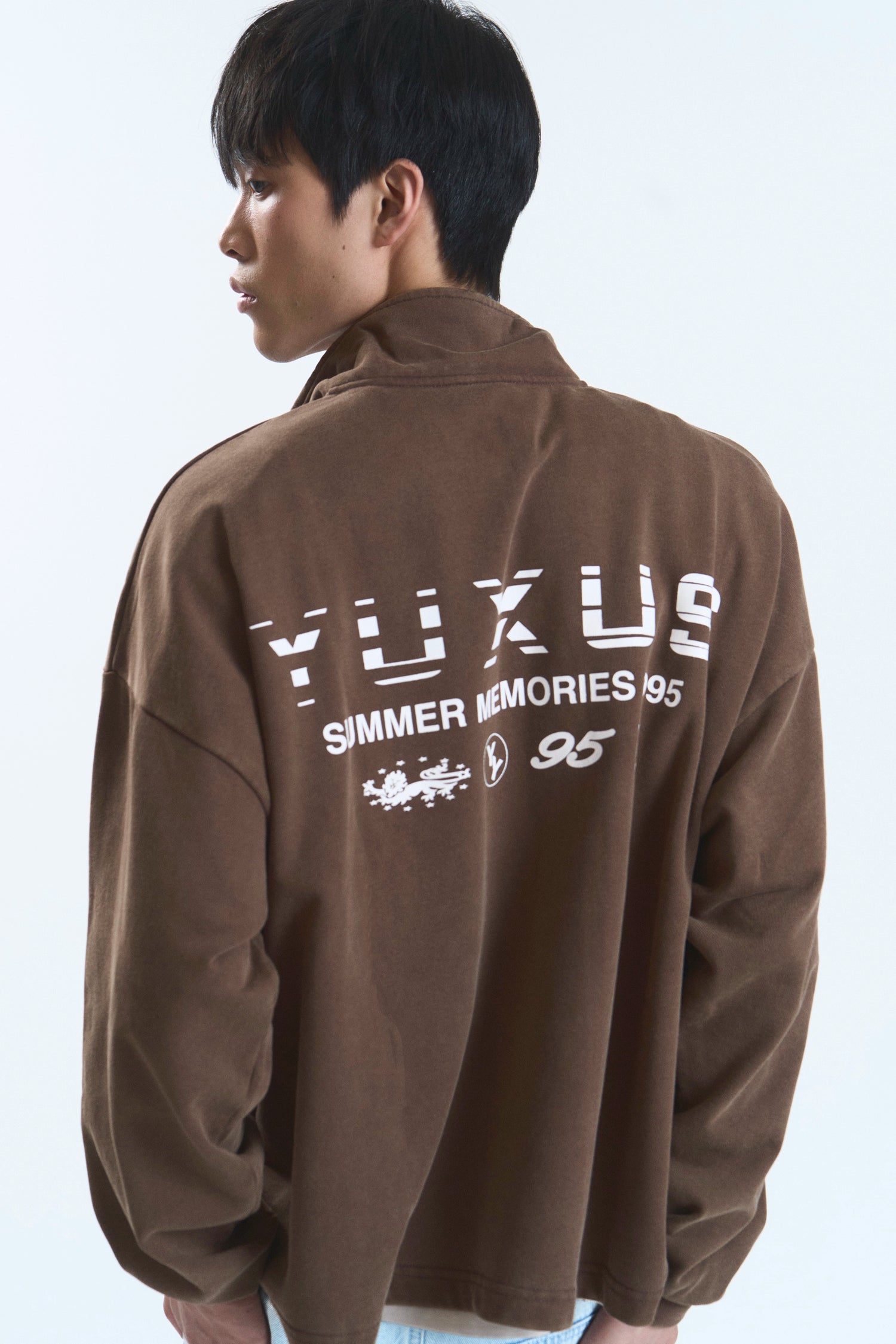 TOFFY "MEMORIES" HALF ZIP BROWN