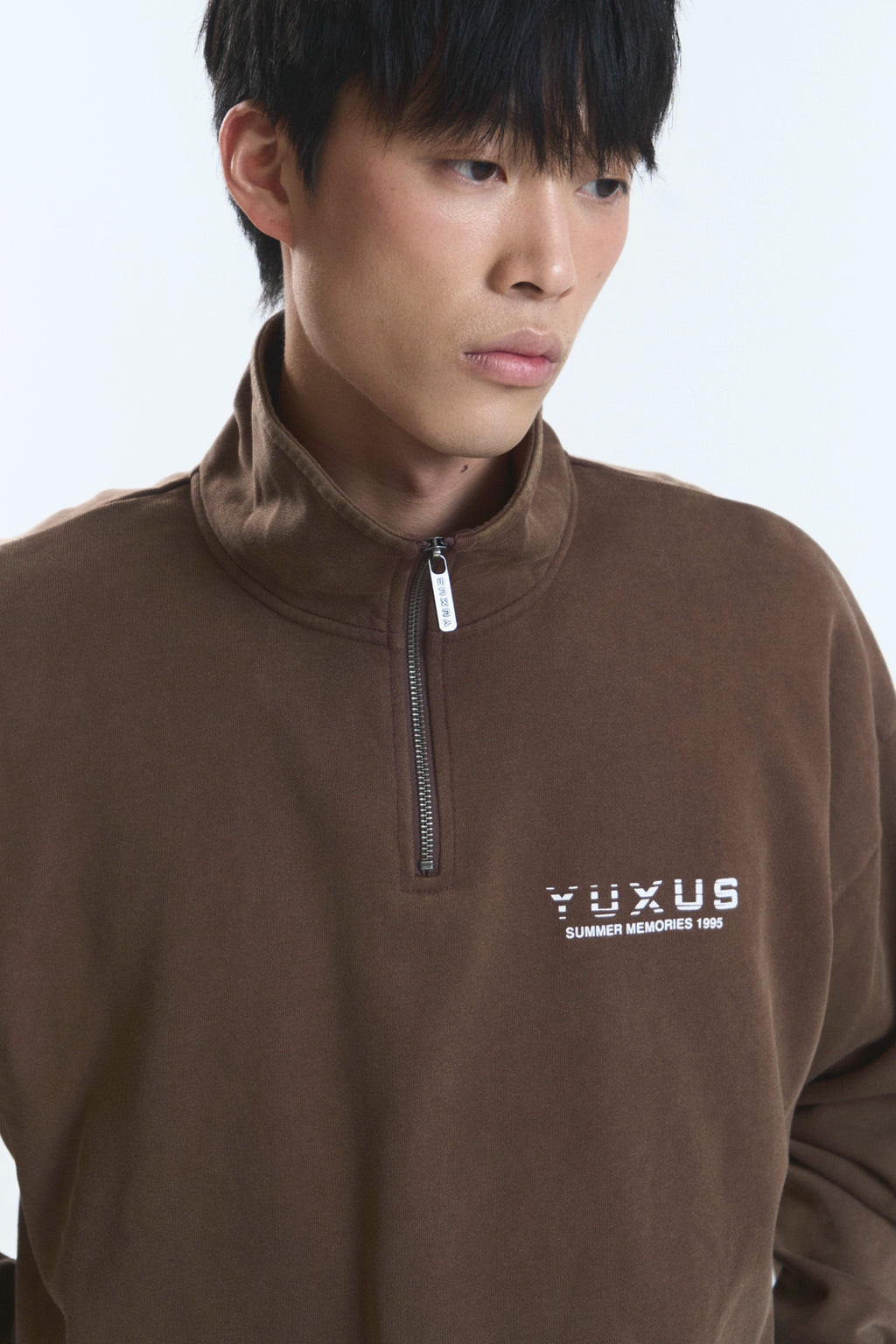 TOFFY "MEMORIES" HALF ZIP BROWN