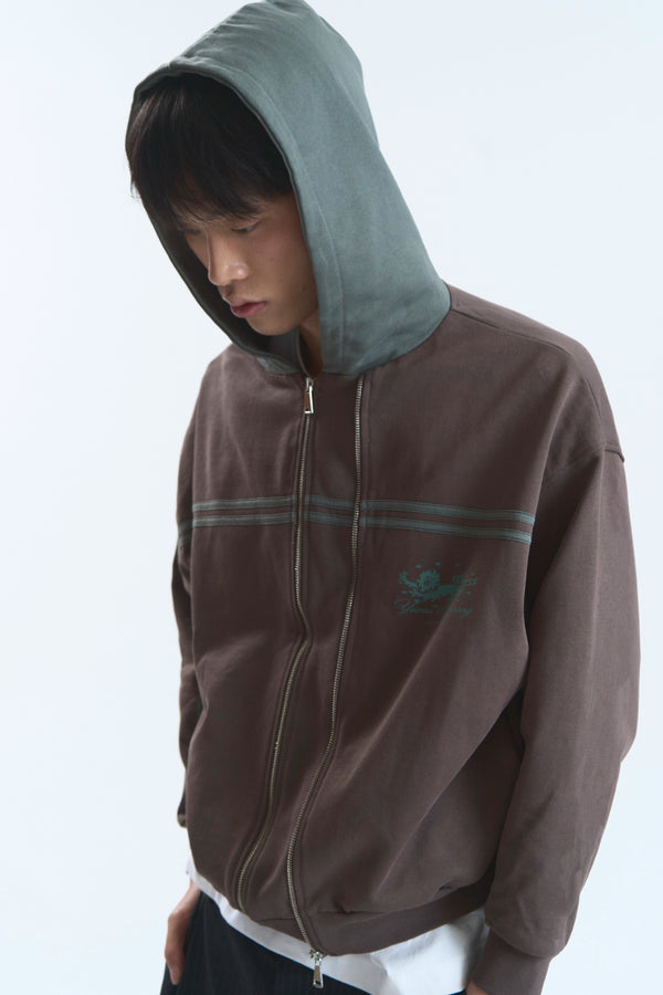 ELDOR "MEMORIES" ZIP DARK BROWN