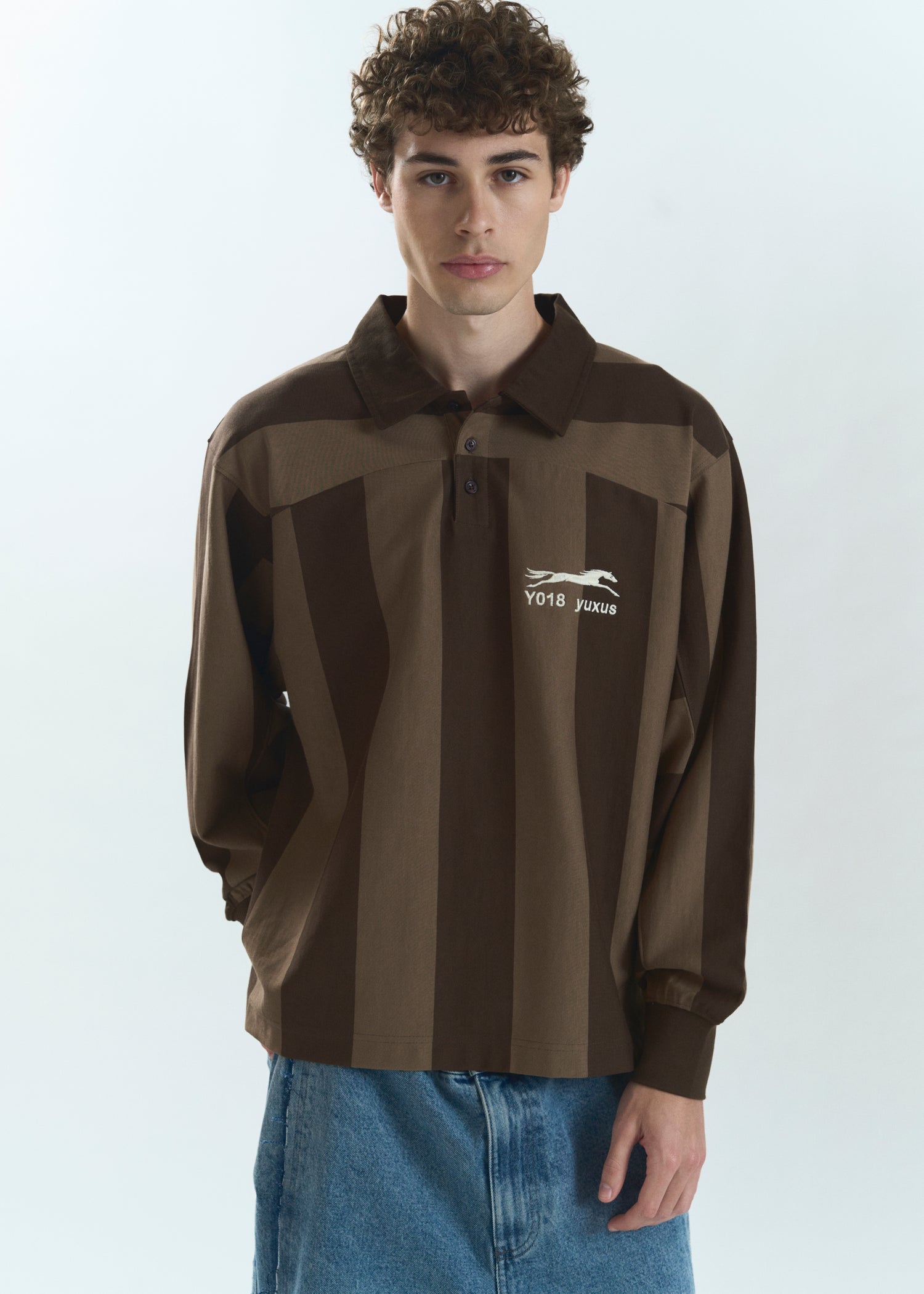 LOAM "LOWERCASE" POLO BROWN