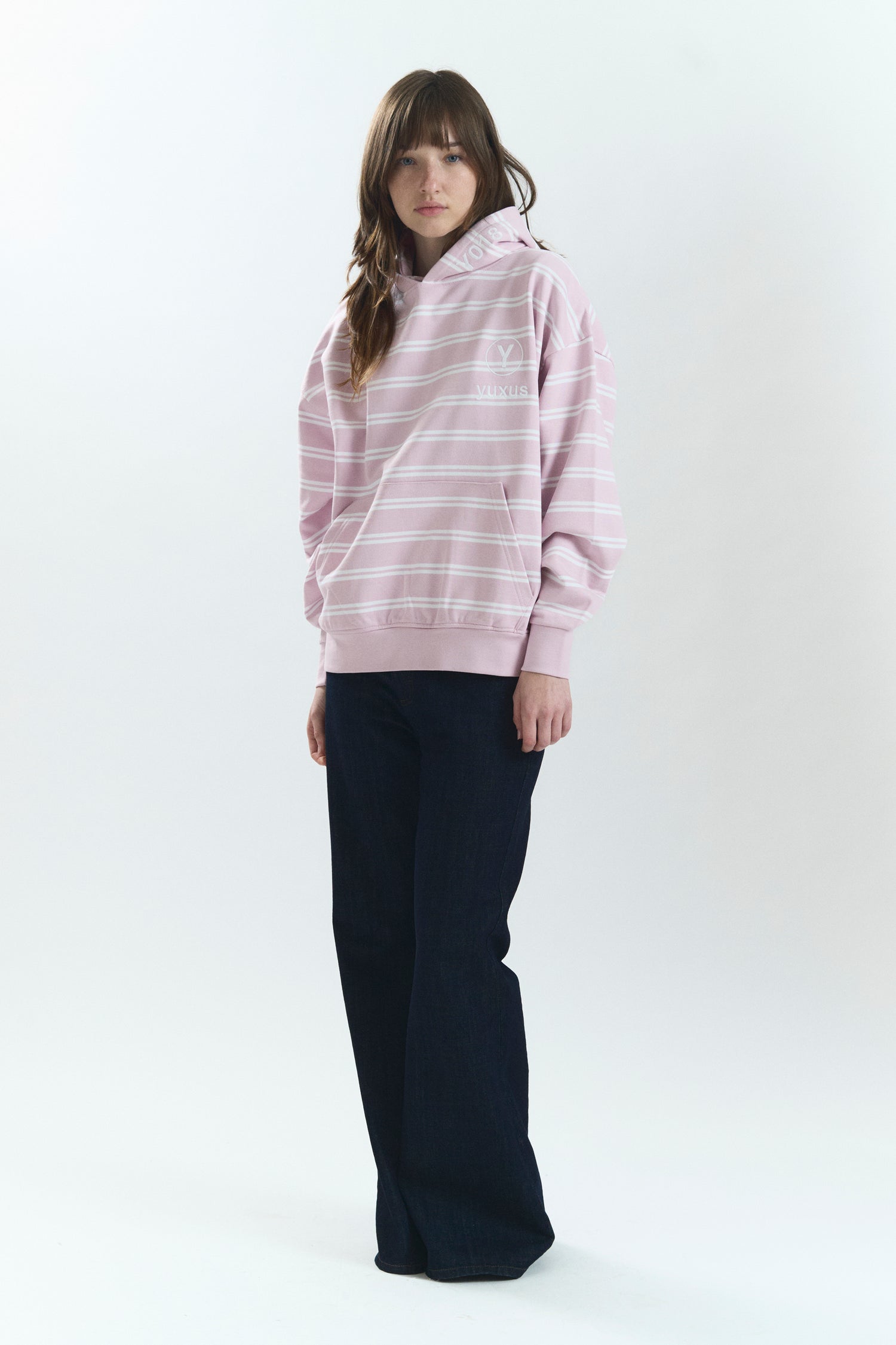 SKIN "LOWERCASE" HOODIE PINK