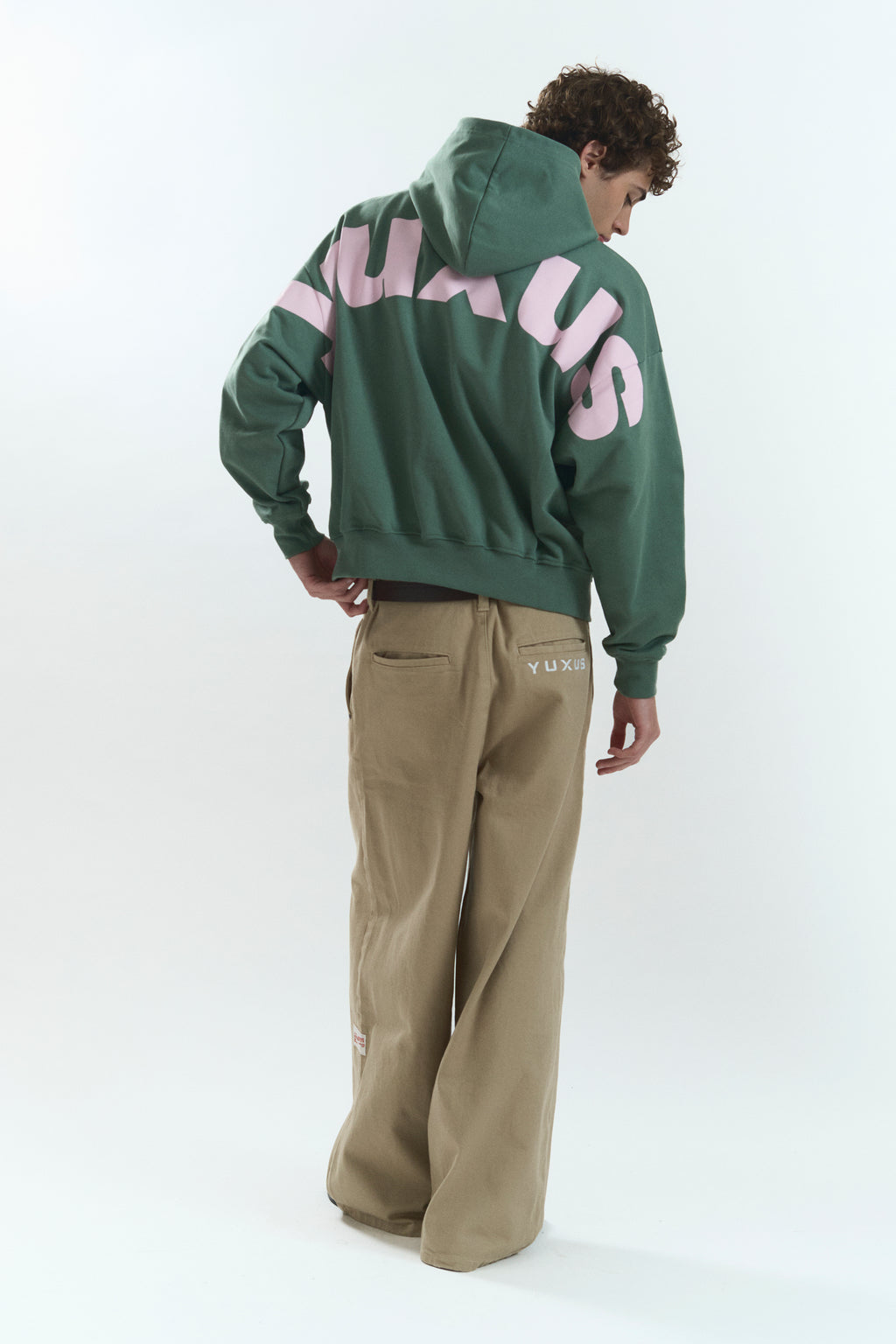 COATED "LOWERCASE" HOODIE GREEN