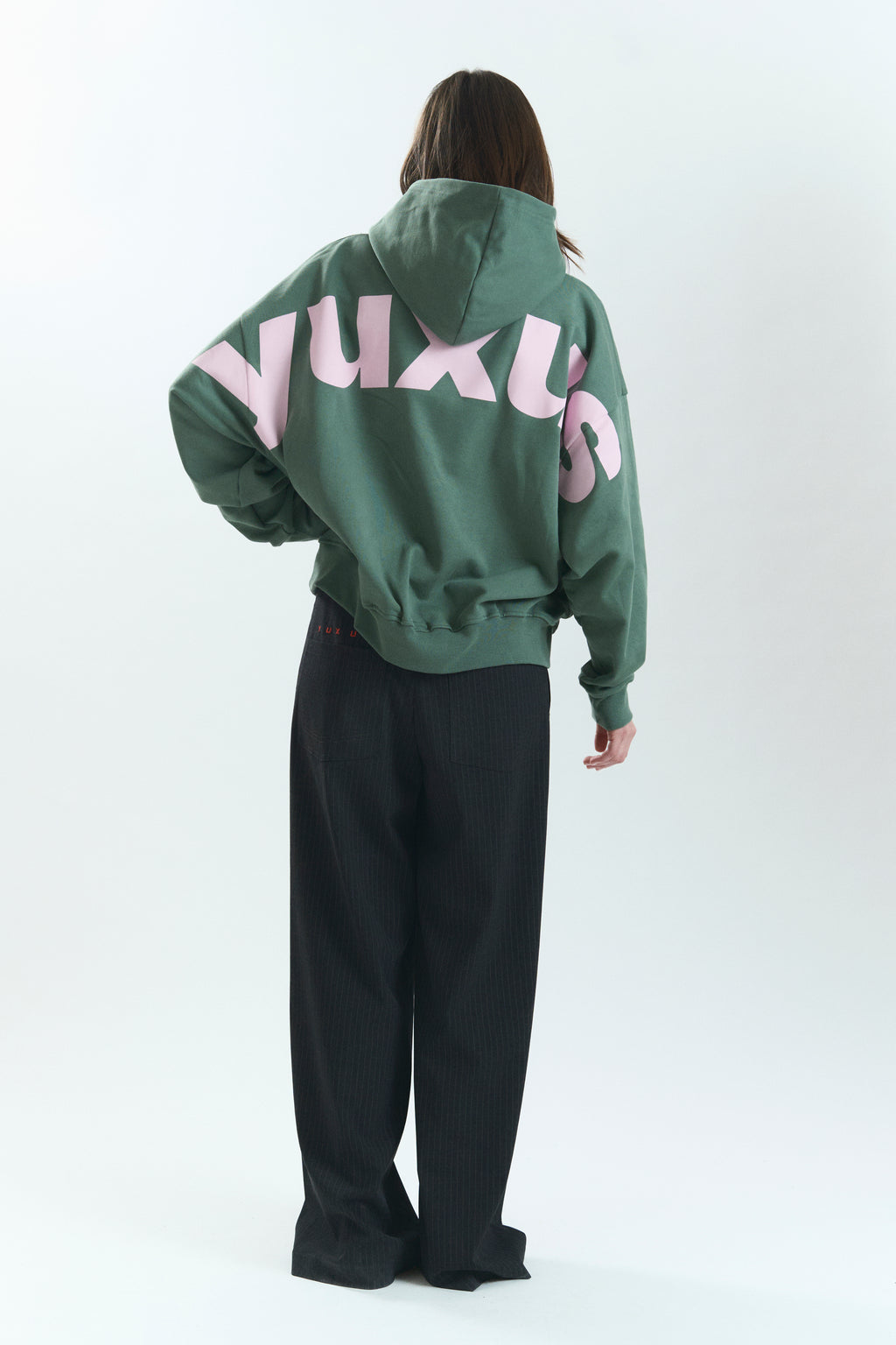 COATED "LOWERCASE" HOODIE GREEN