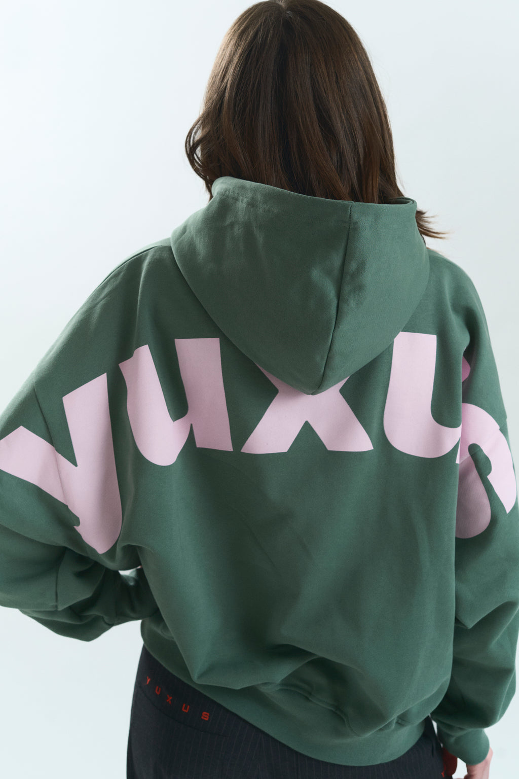 COATED "LOWERCASE" HOODIE GREEN
