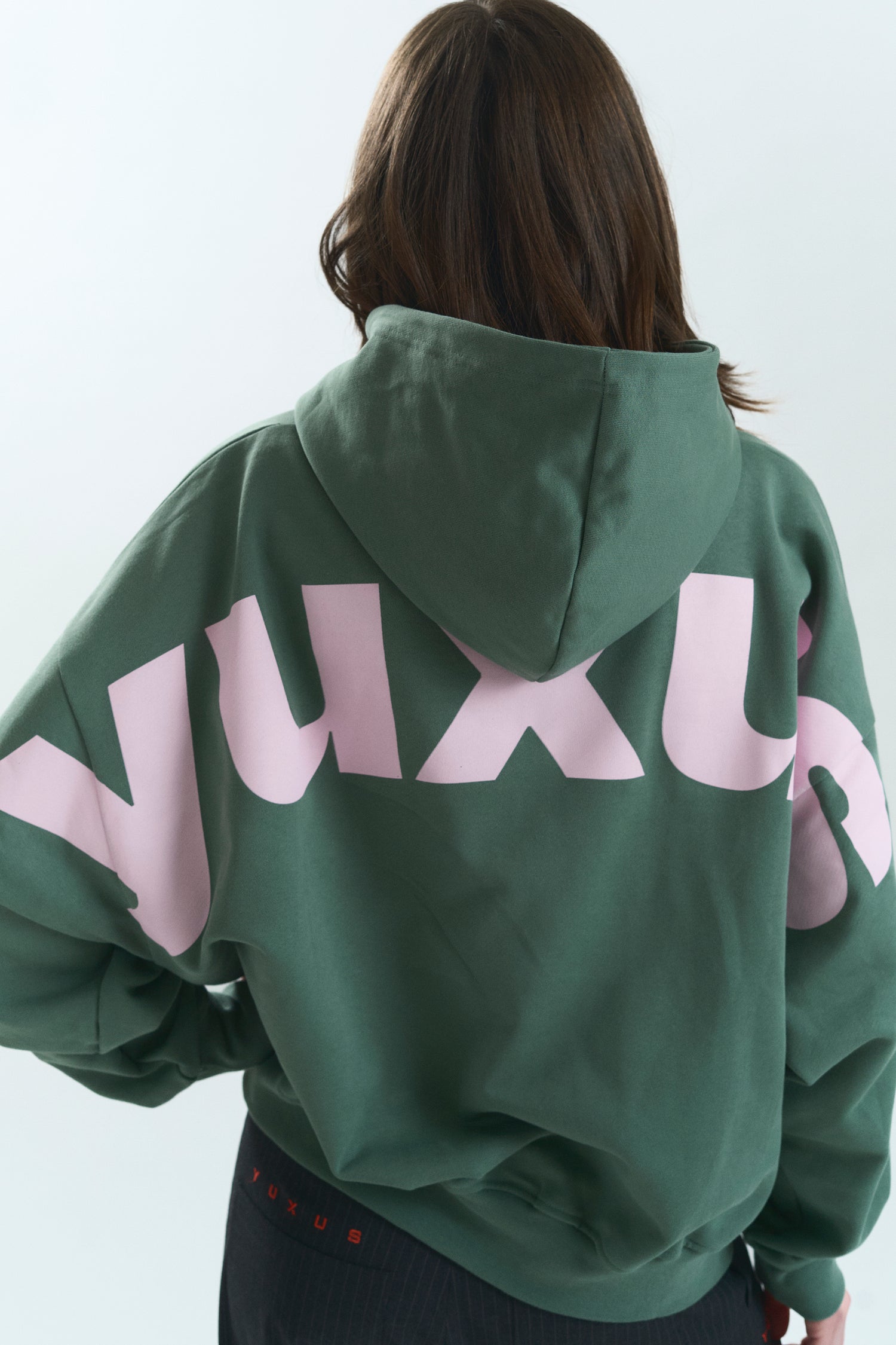 COATED "LOWERCASE" HOODIE GREEN