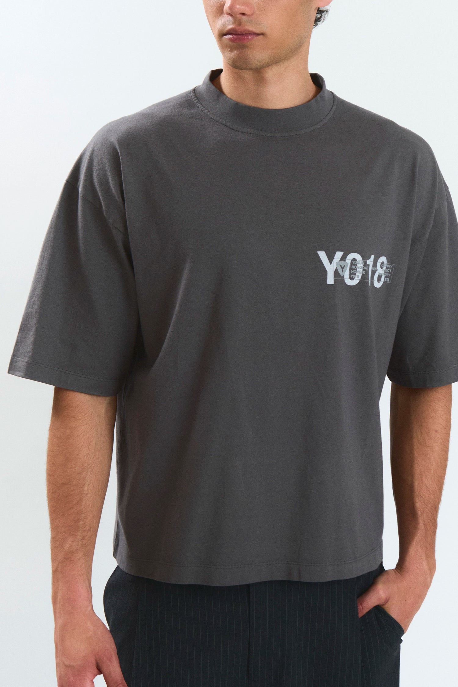FLEECE "HONGDAE" T-SHIRT DARK GREY