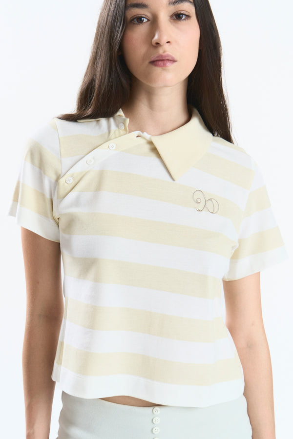MAIZE POLO STRIPES LIGHT YELLOW