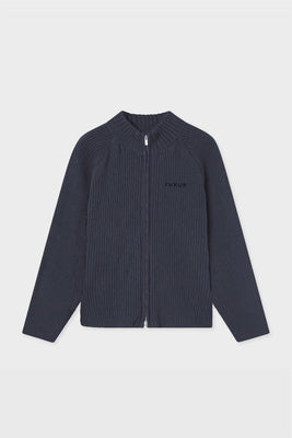 STREAM KNITTED ZIP DARK GREY