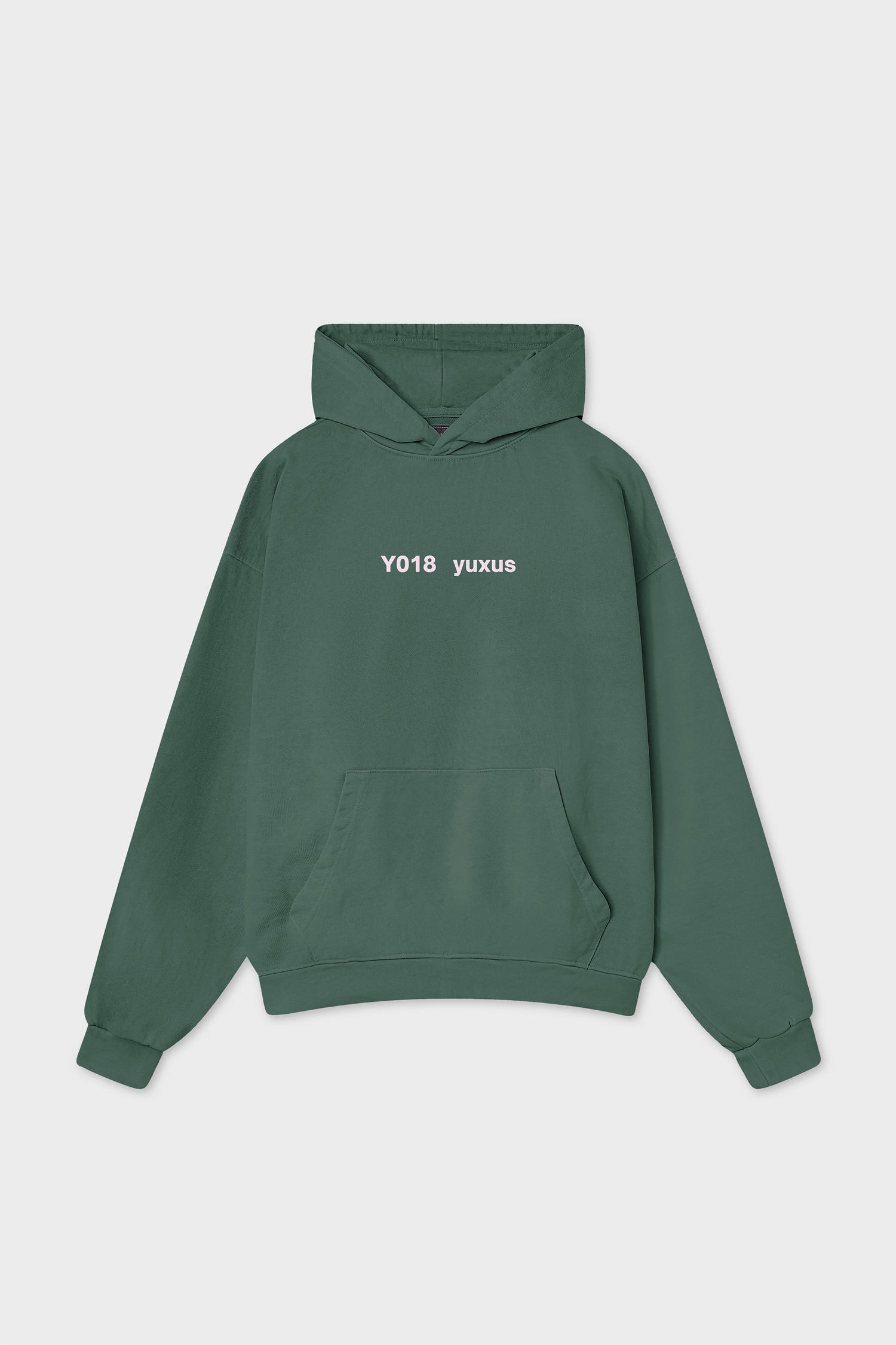 COATED "LOWERCASE" HOODIE GREEN