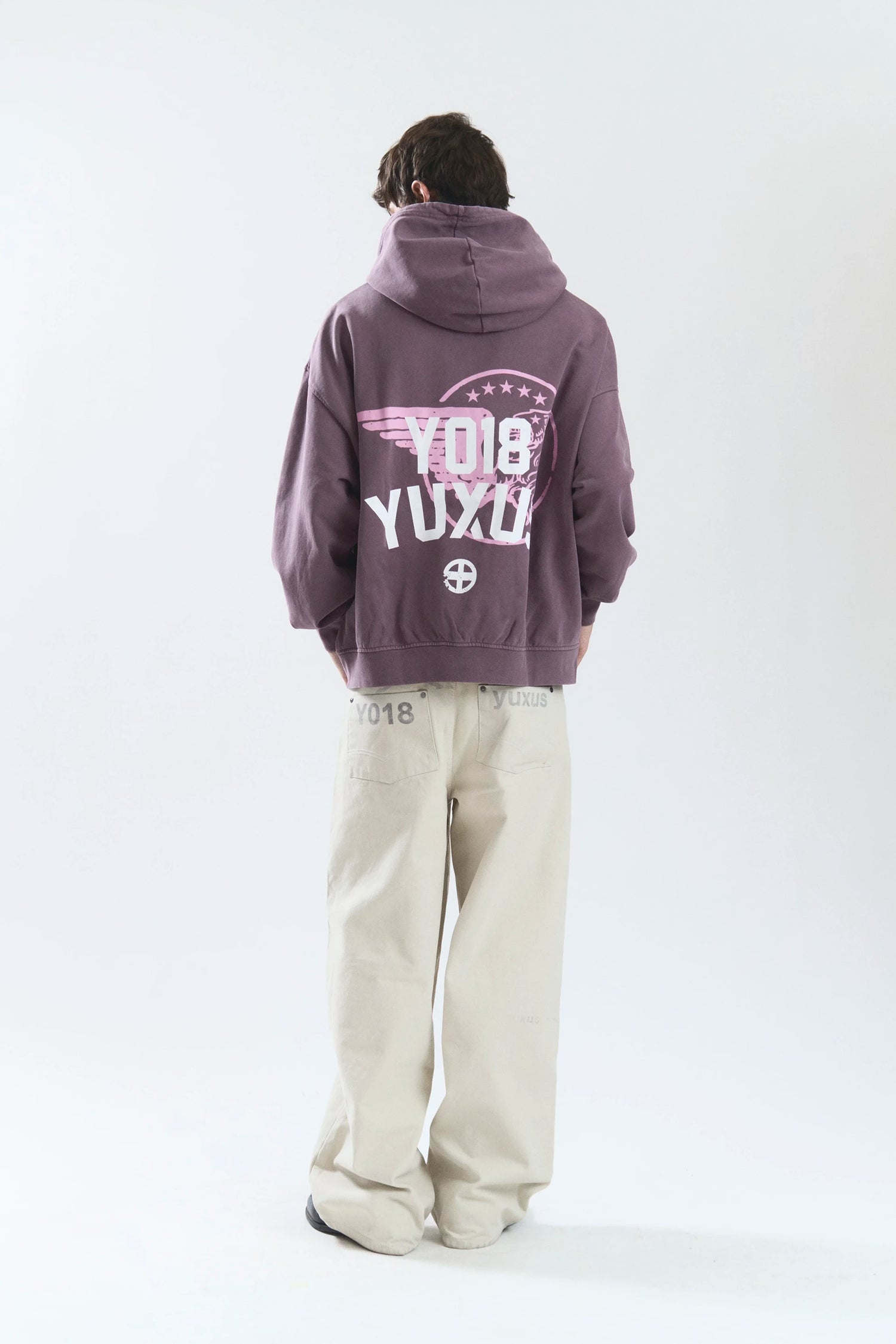 CREW HOODIE DARK MAUVE