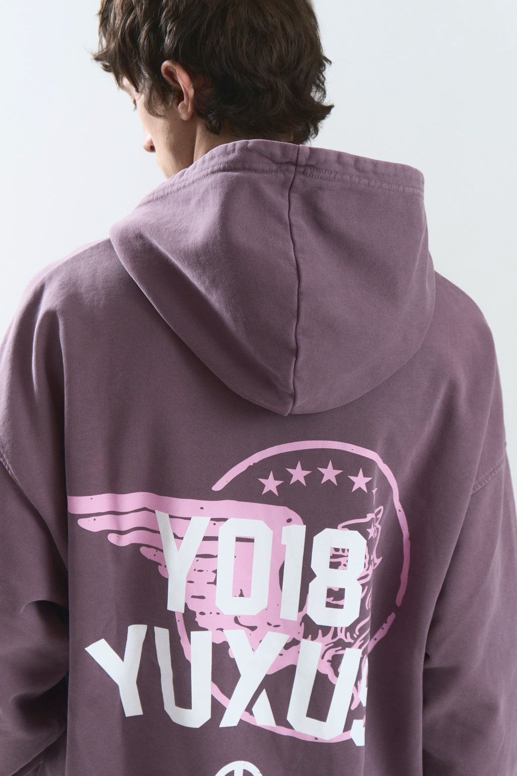 CREW HOODIE DARK MAUVE