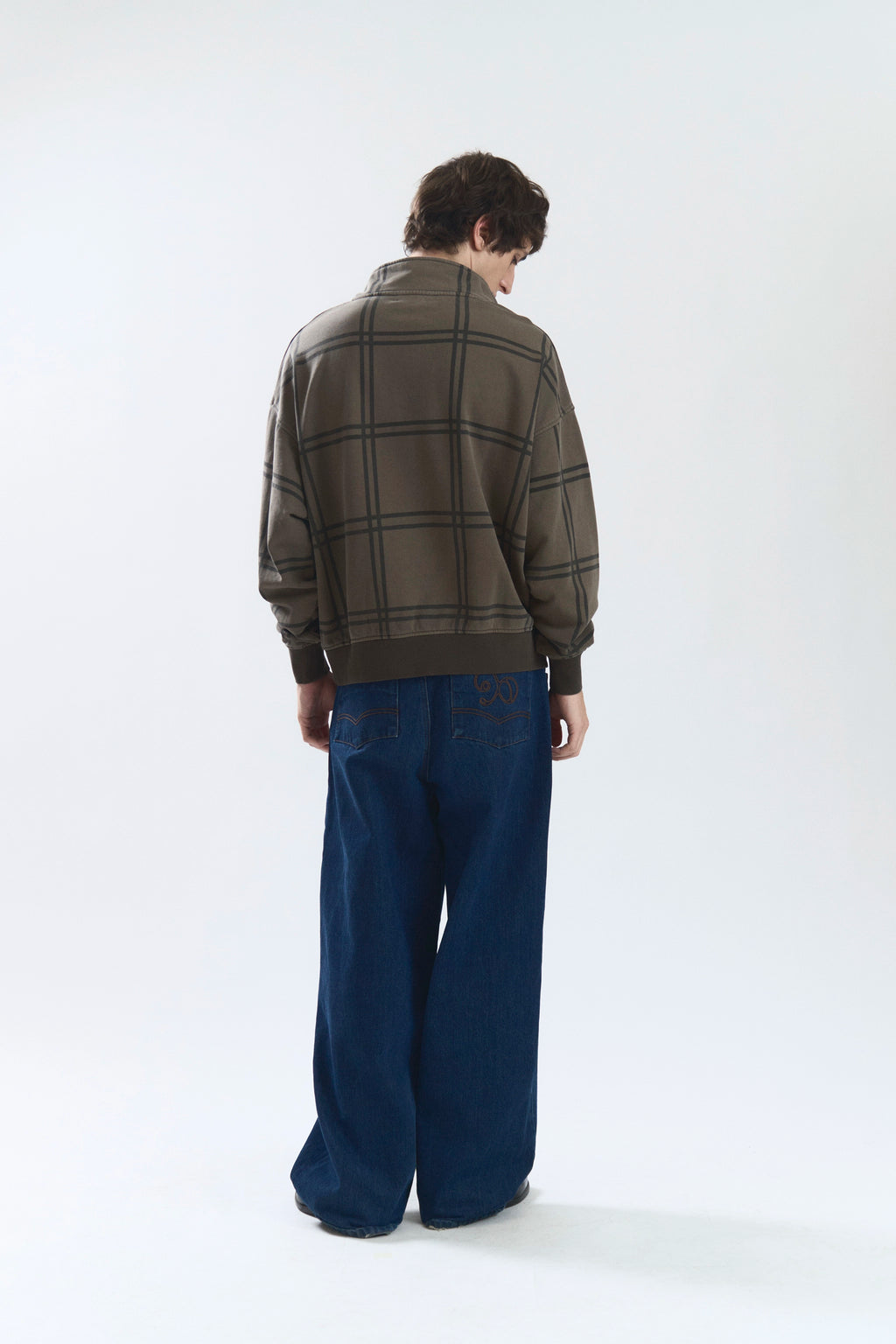 CLASP HALF ZIP BROWN