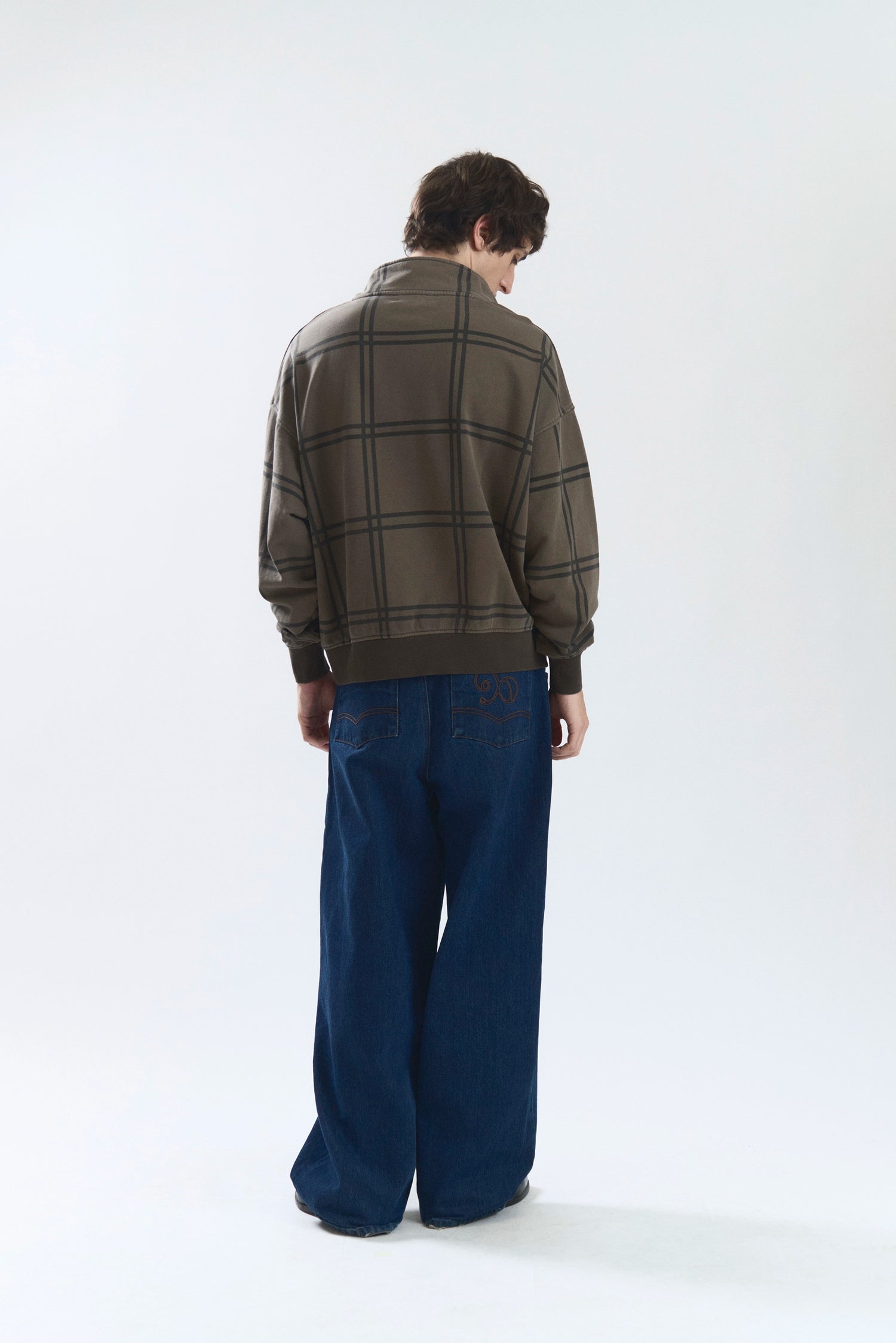 CLASP HALF ZIP BROWN