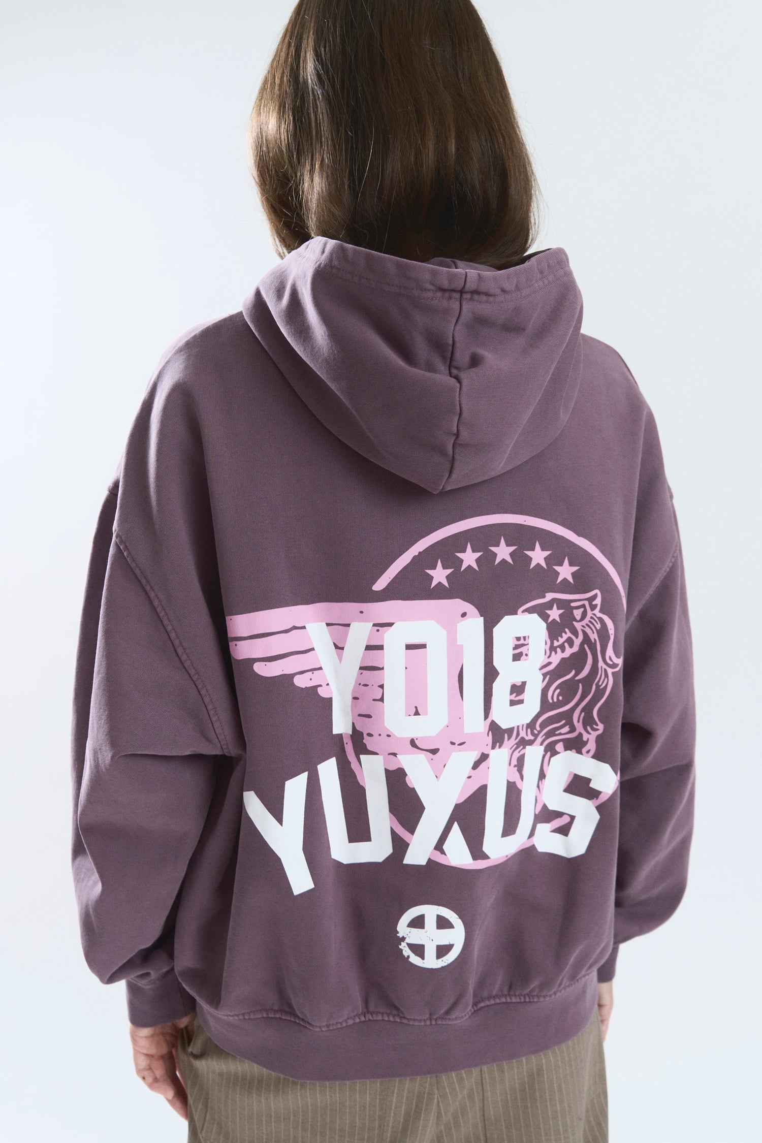 CREW HOODIE DARK MAUVE