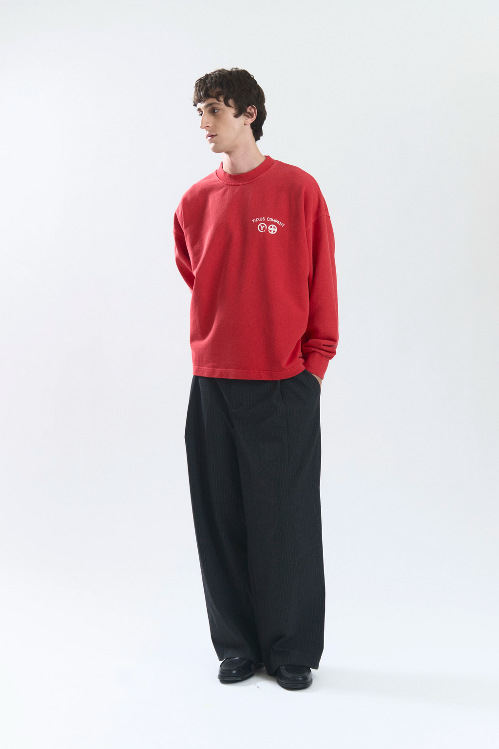 FINED CREWNECK RED