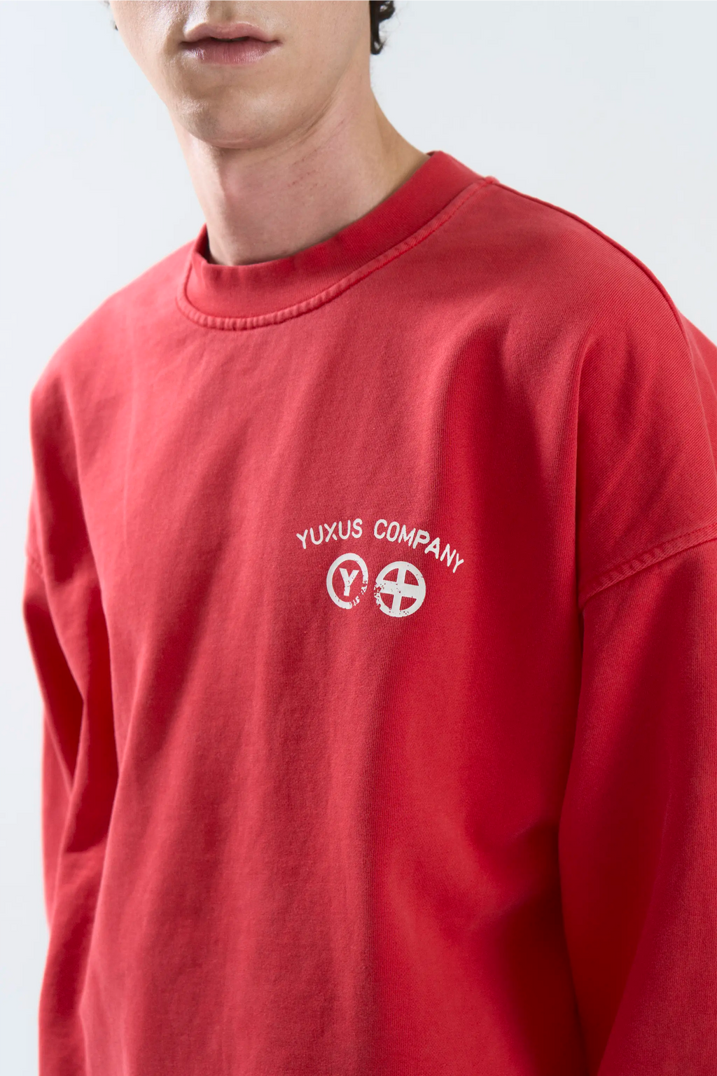 FINED CREWNECK RED