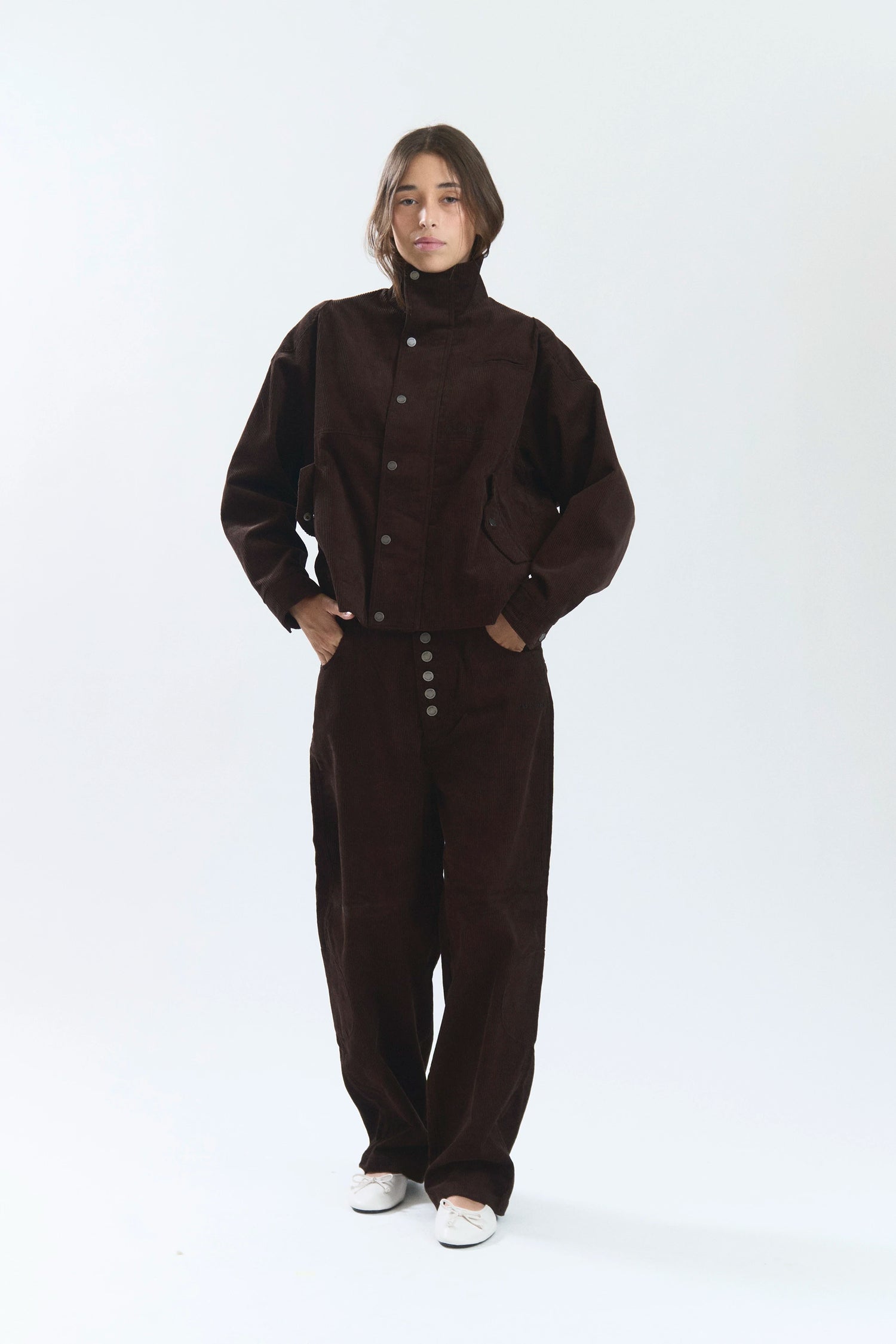CHELSEA CORDUROY JACKET BROWN