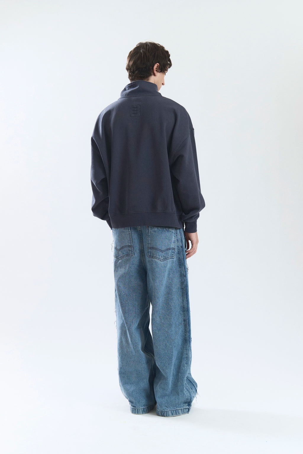 CORD HALF ZIP DARK BLUE