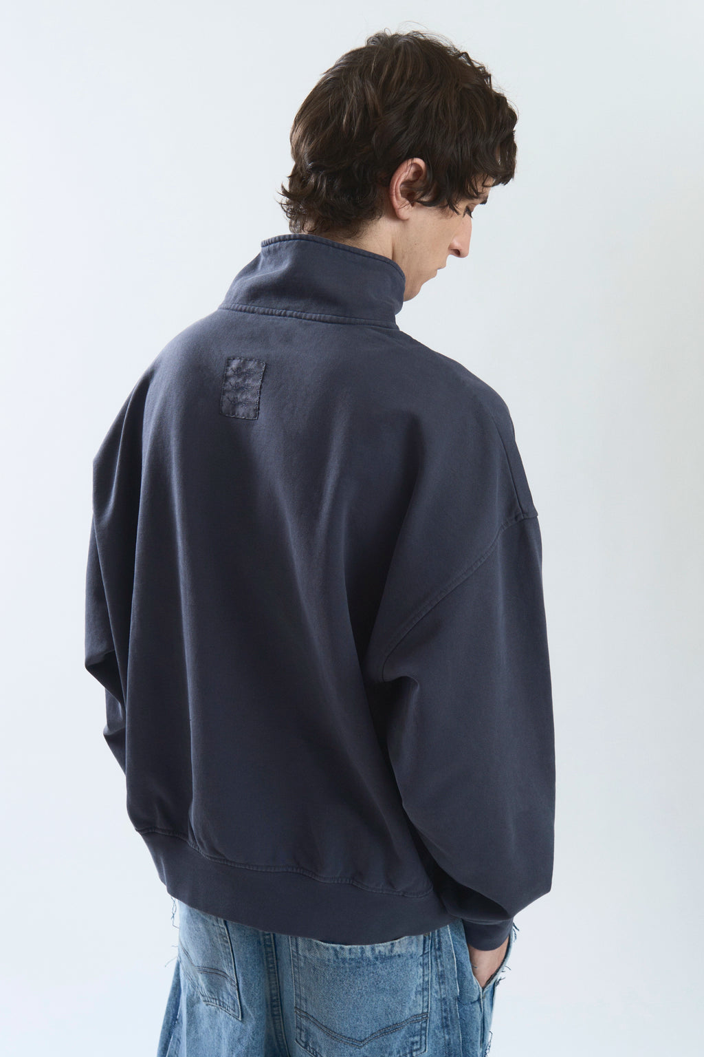 CORD HALF ZIP DARK BLUE