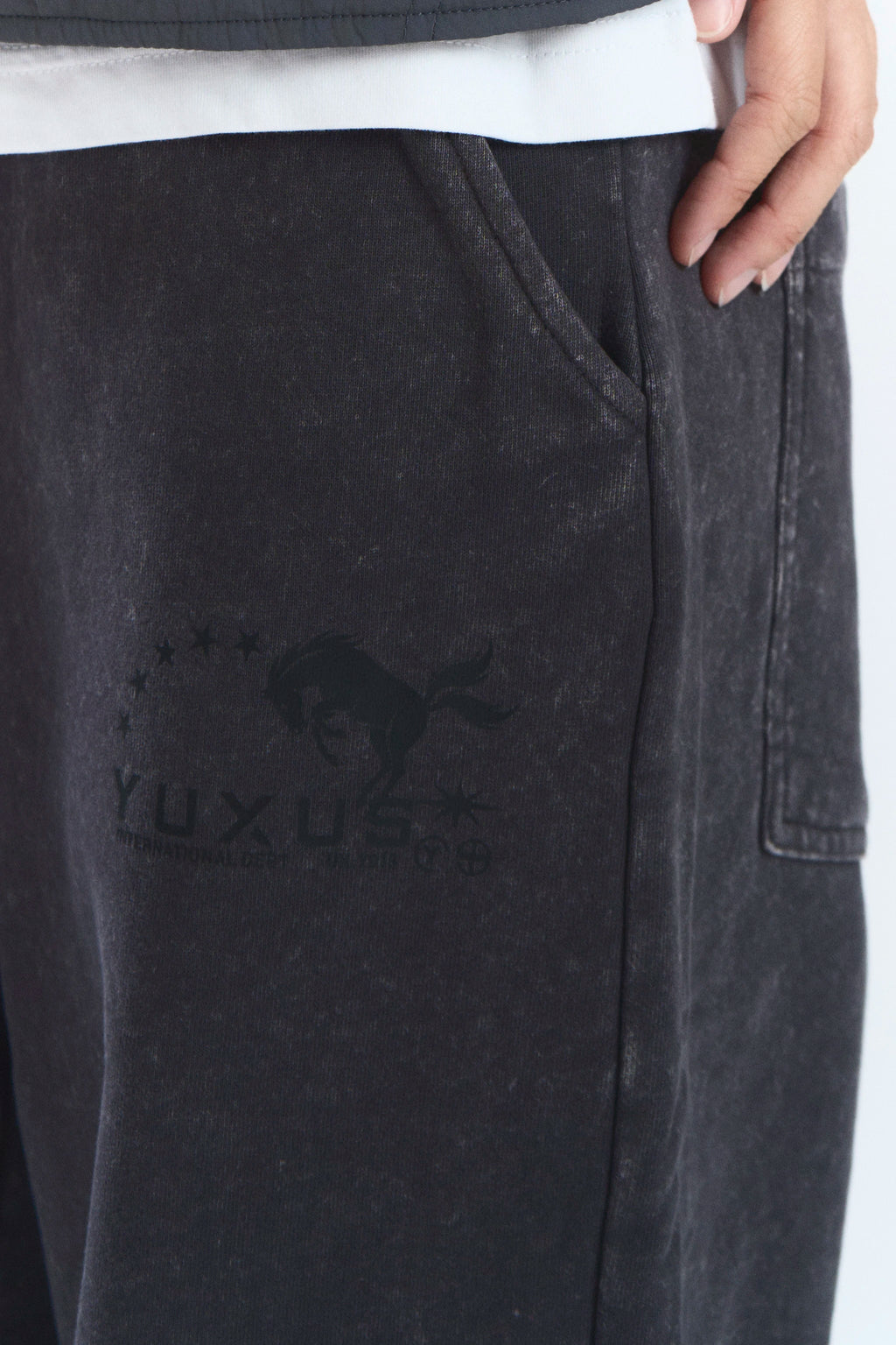 FELT SWEATPANTS BLACK