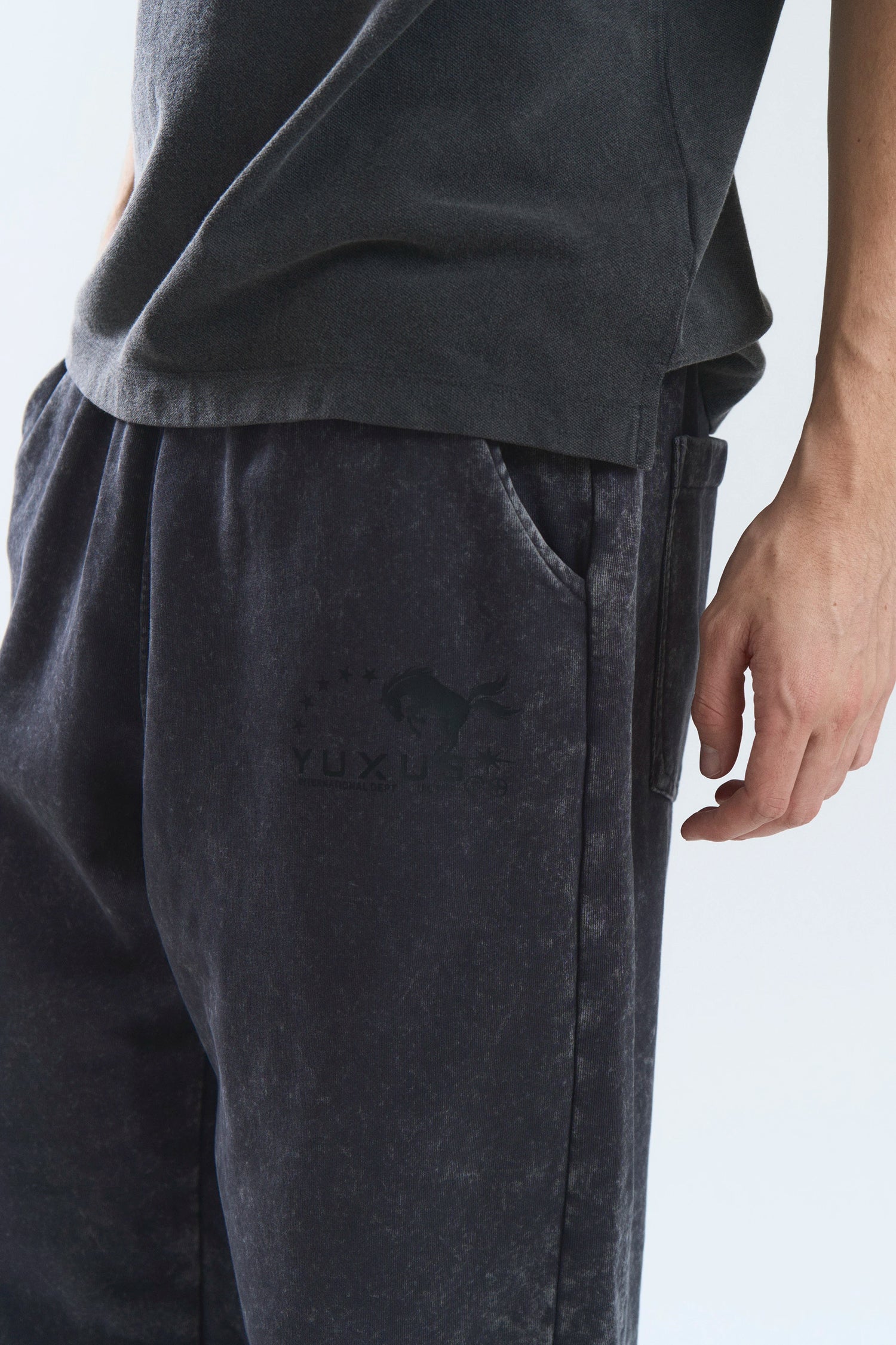 FELT SWEATPANTS BLACK